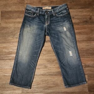 BKE Denim "Star" Distressed Capris - Size 29 Waist